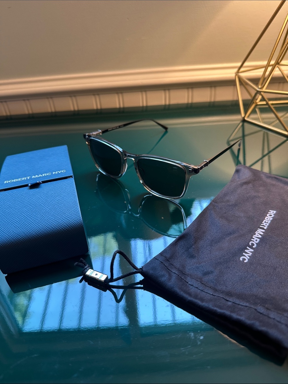 Robert Marc RMNYC 5048 Sunglasses — Silver Frame with Gray Lenses